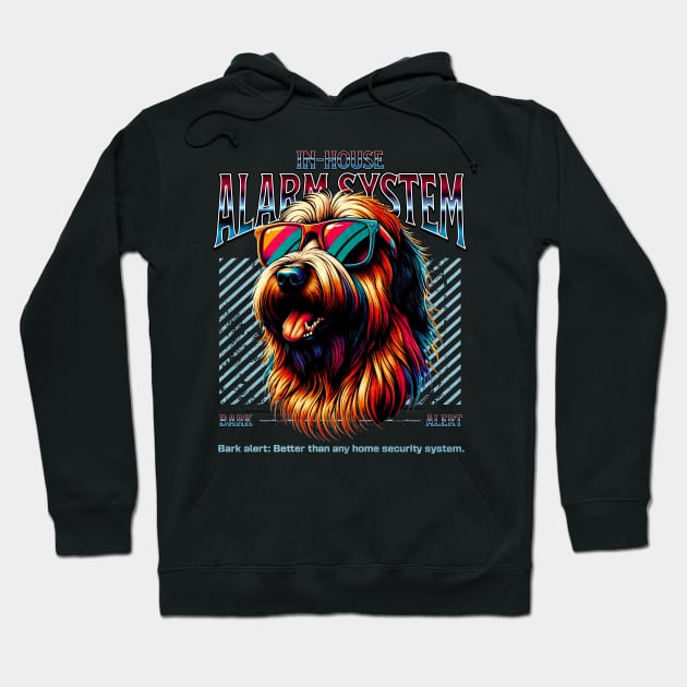 Bark Alert Briard Dog Hoodie by Miami Neon Designs